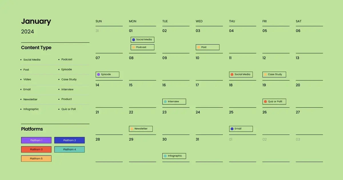 Content Calendar