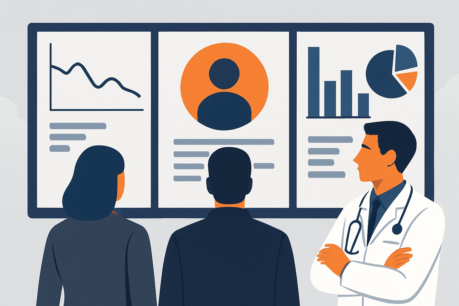 generate image for this problem statementLeadership had no single dashboard to measure performance track patient engagement or understand conversion rates dont use text inside image-1