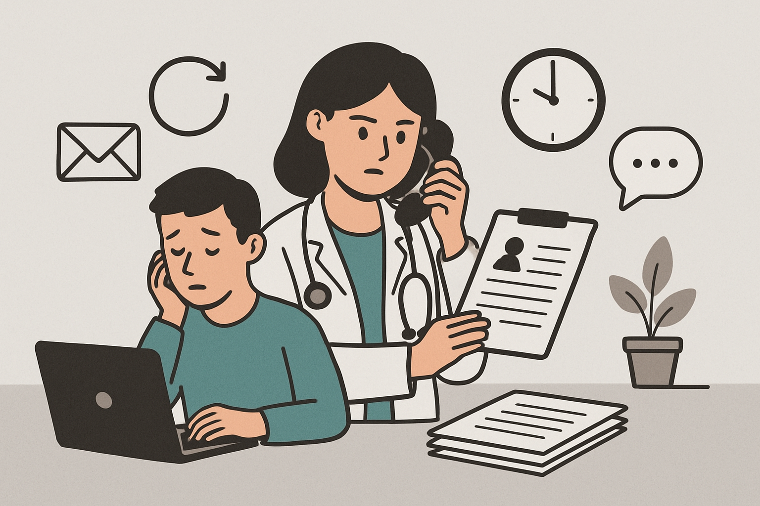 image for this problem statement Followups reminders and patient communication had to be done manually putting extra pressure on the team and slowing growth just image dont given text in the image-1