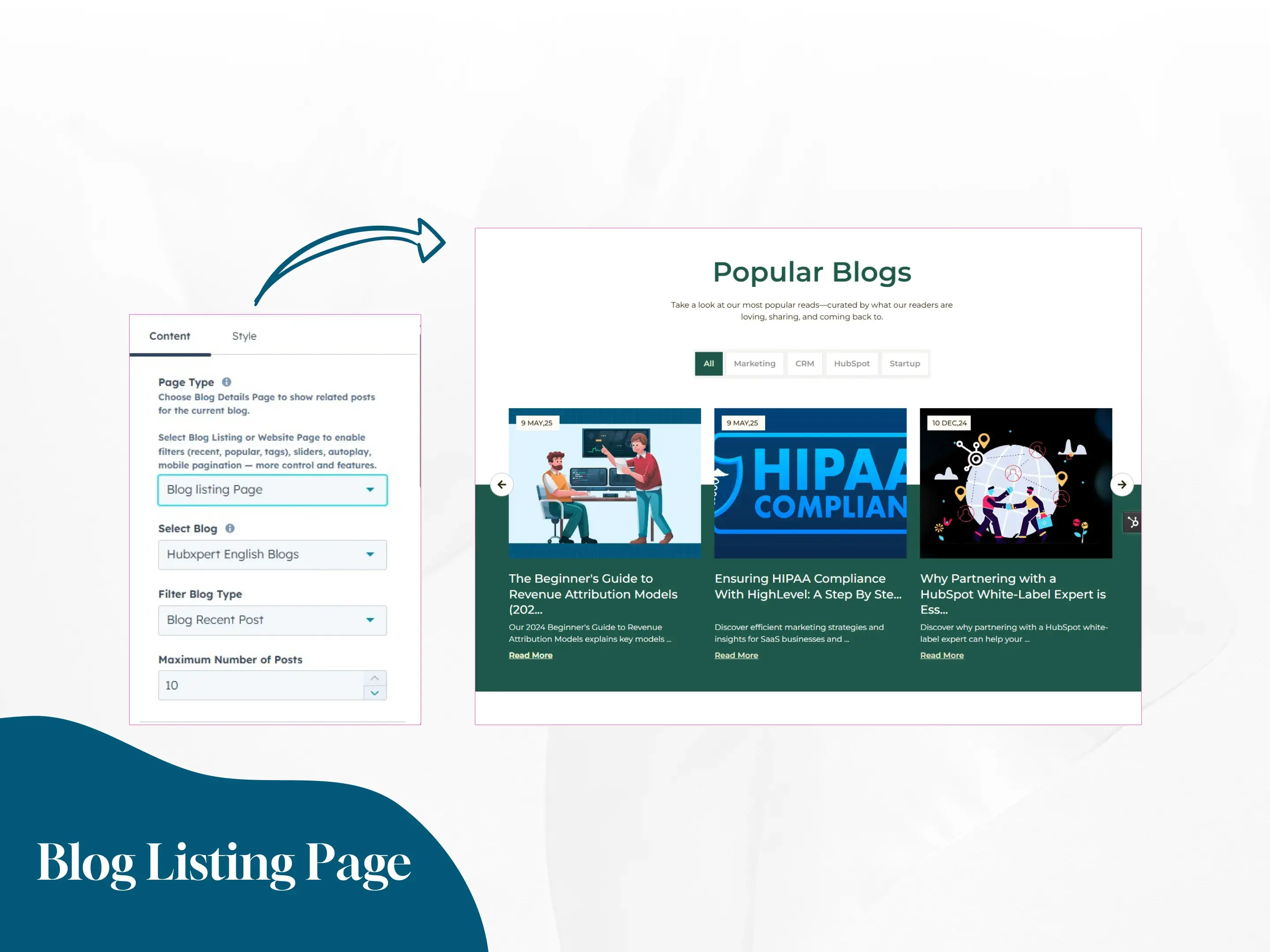Blog lisrting page