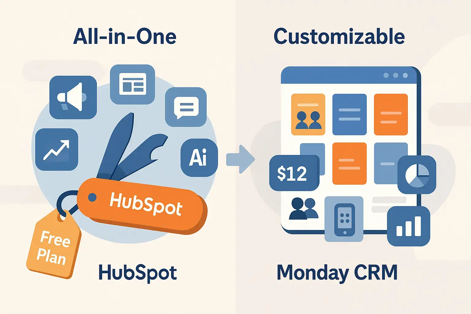 hubspot vs monday crm