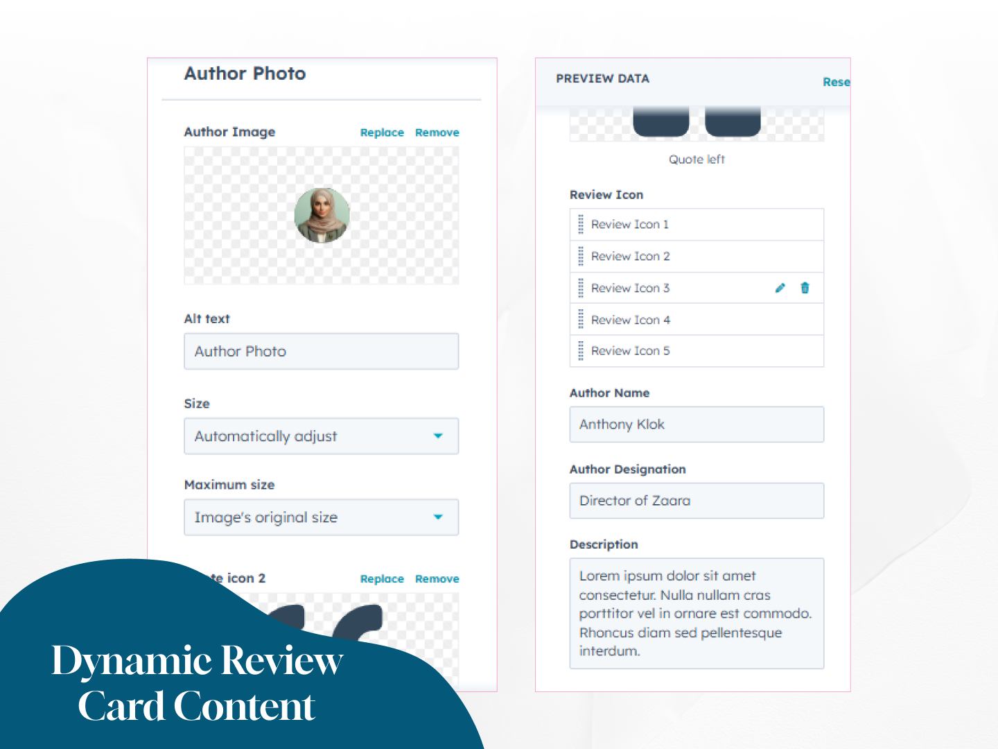 Dynamic Slider Card Contents