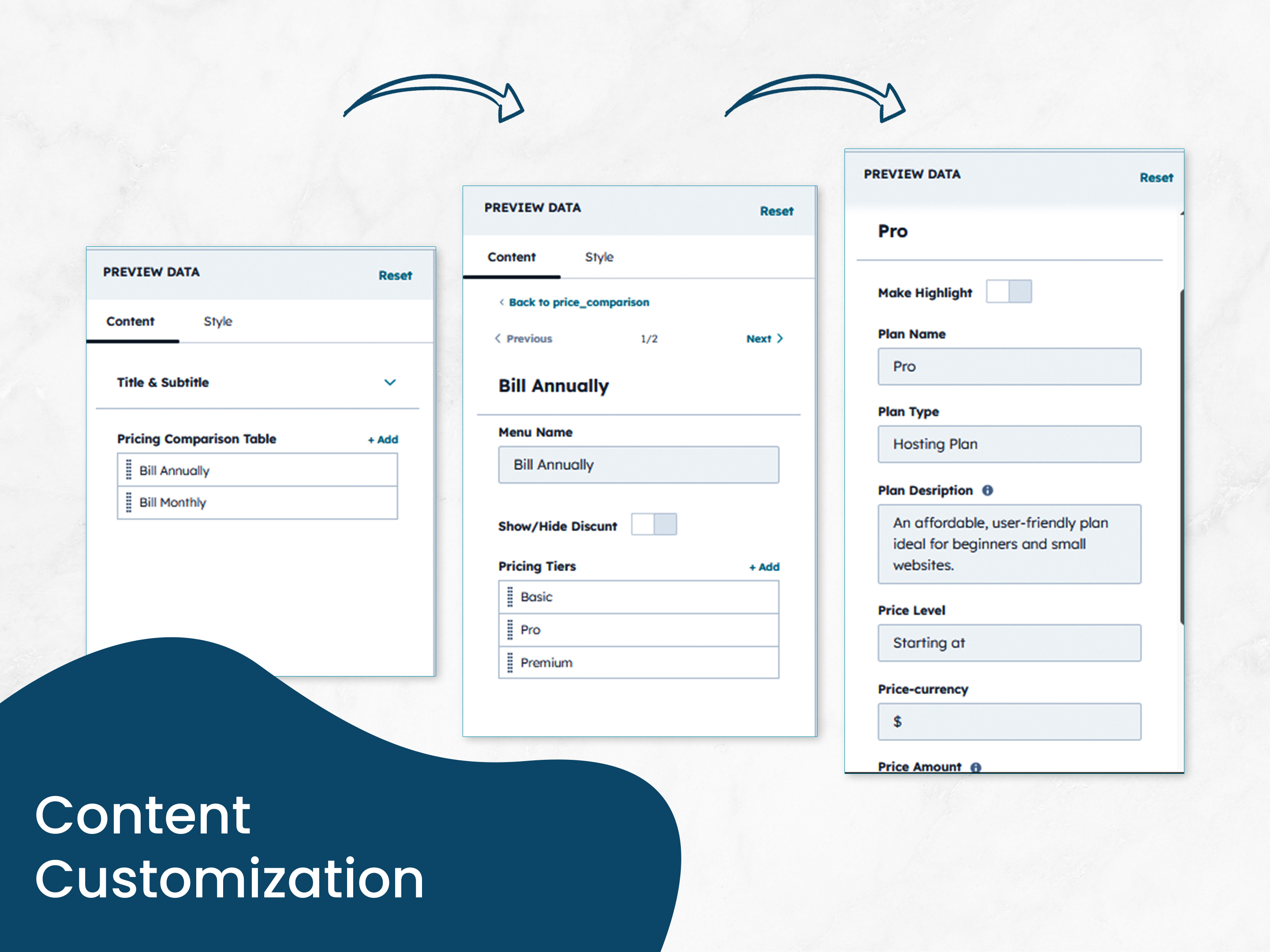 Price ComparisonStyle cutomization